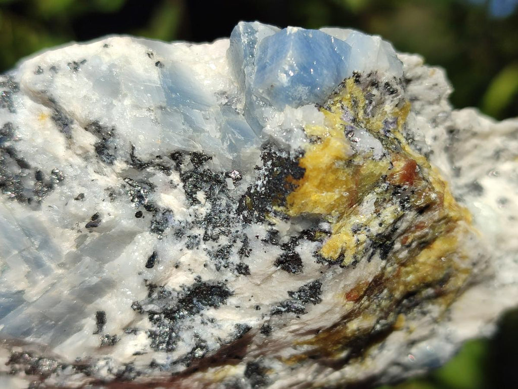 Natural Sky Blue Calcite Specimens with Antimony Inclusions x 4 From Spitzkop, Namibia - Toprock Gemstones and Minerals 