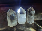 Polished Smokey Window Quartz Crystals x 12 From Madagascar - Toprock Gemstones and Minerals 