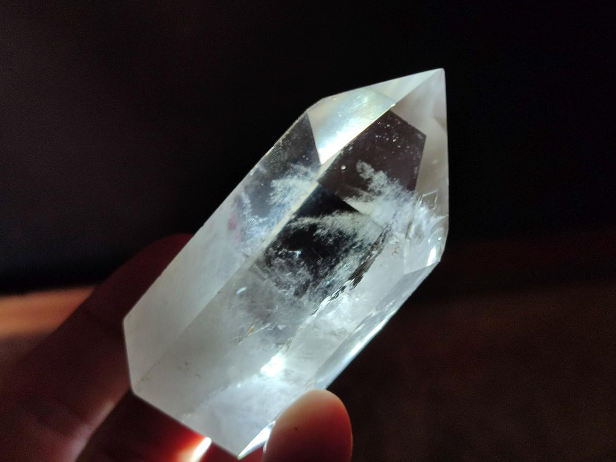 Polished Smokey Window Quartz Crystals x 12 From Madagascar - Toprock Gemstones and Minerals 
