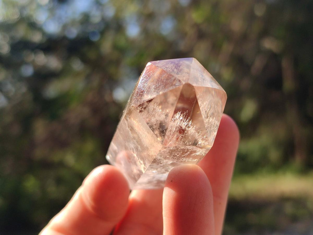 Polished Smokey Window Quartz Crystals x 12 From Madagascar - Toprock Gemstones and Minerals 
