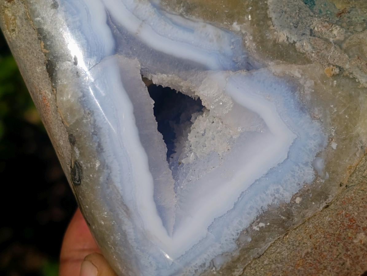 Polished Large Blue Lace Agate Free Form x 1 From Nsanje, Malawi - Toprock Gemstones and Minerals 