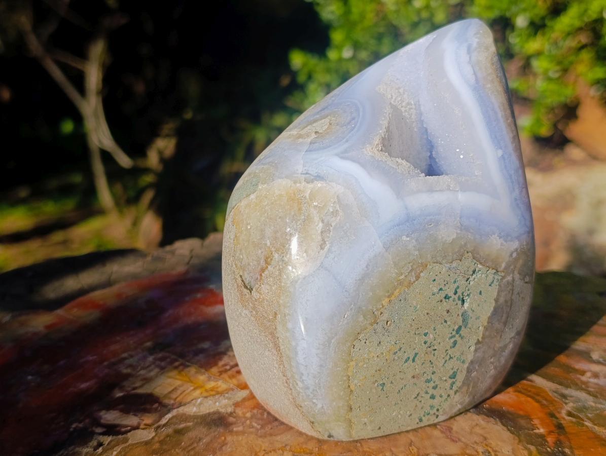 Polished Large Blue Lace Agate Free Form x 1 From Nsanje, Malawi - Toprock Gemstones and Minerals 