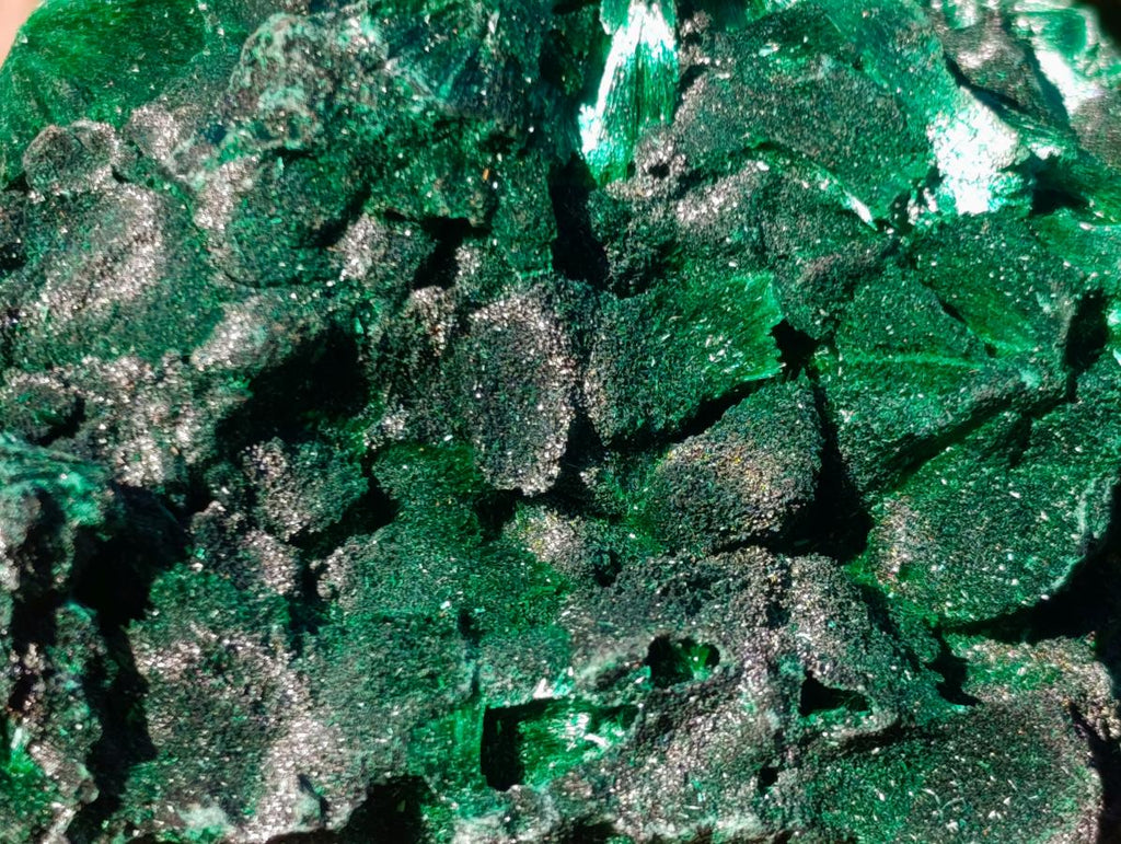 Natural Cabinet Silky Malachite Specimens x 2 From Kasompe, Congo - Toprock Gemstones and Minerals 