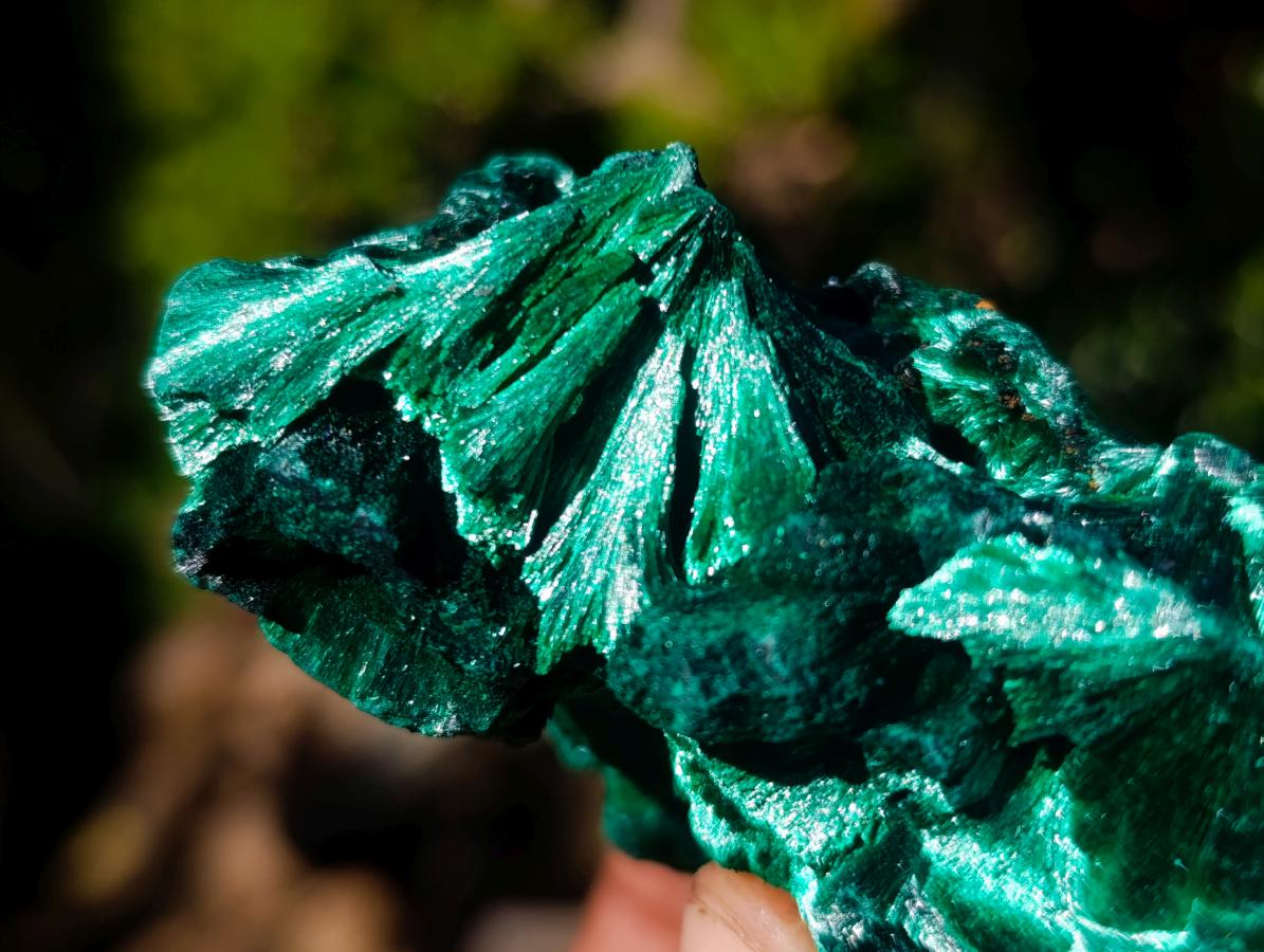 Natural Cabinet Silky Malachite Specimens x 2 From Kasompe, Congo - Toprock Gemstones and Minerals 