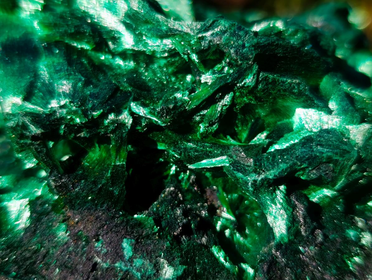 Natural Cabinet Silky Malachite Specimens x 2 From Kasompe, Congo - Toprock Gemstones and Minerals 