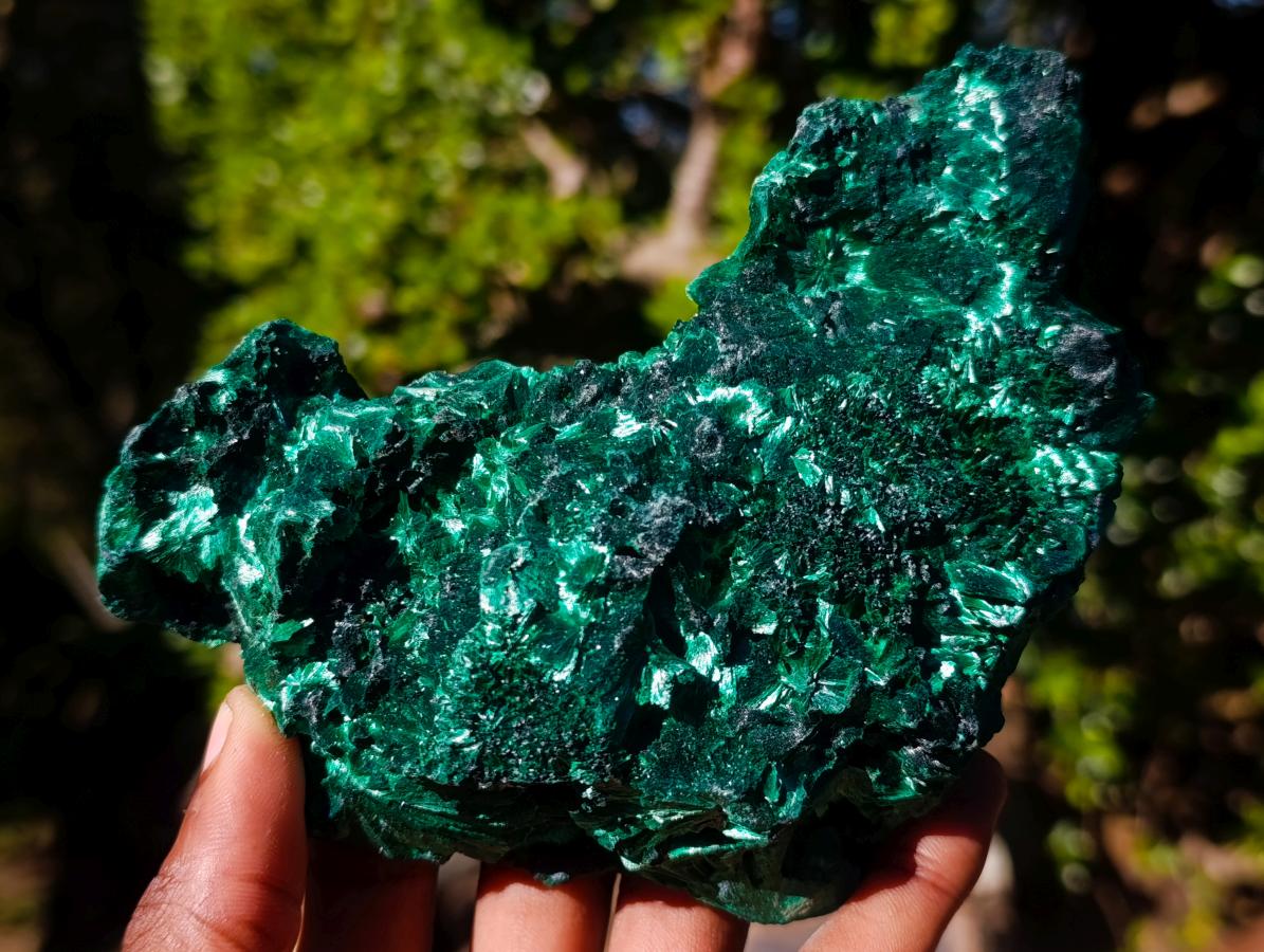 Natural Cabinet Silky Malachite Specimens x 2 From Kasompe, Congo - Toprock Gemstones and Minerals 