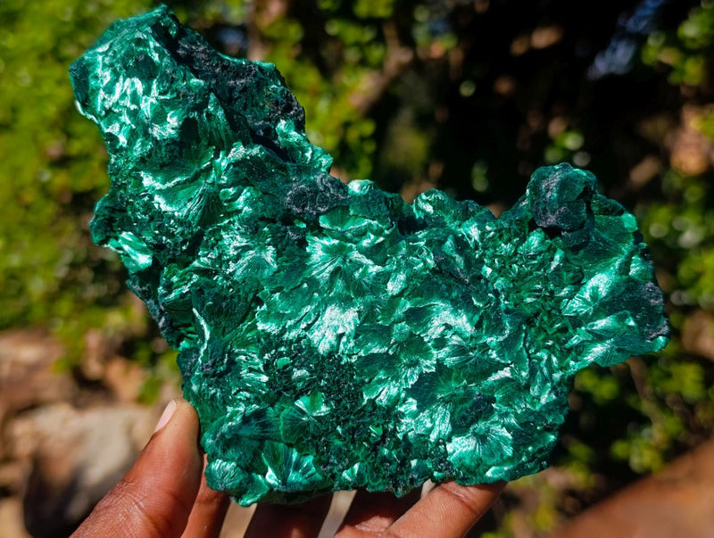 Natural Cabinet Silky Malachite Specimens x 2 From Kasompe, Congo - Toprock Gemstones and Minerals 