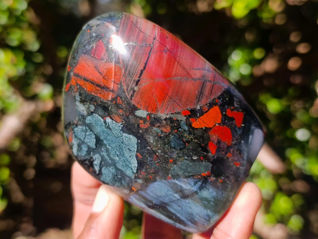 Polished Bloodstone Standing Display Pieces x 4 From Swaziland - Toprock Gemstones and Minerals 