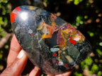 Polished Bloodstone Standing Display Pieces x 4 From Swaziland - Toprock Gemstones and Minerals 