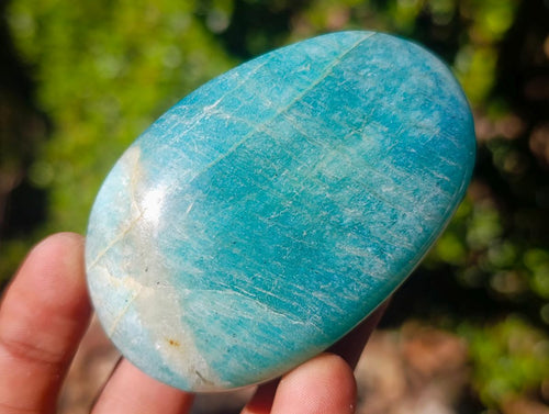 Polished Amazonite Palm Stones x 12 From Madagascar - Toprock Gemstones and Minerals 