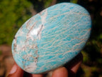 Polished Amazonite Palm Stones x 12 From Madagascar - Toprock Gemstones and Minerals 