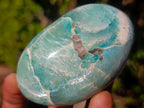 Polished Amazonite Palm Stones x 12 From Madagascar - Toprock Gemstones and Minerals 