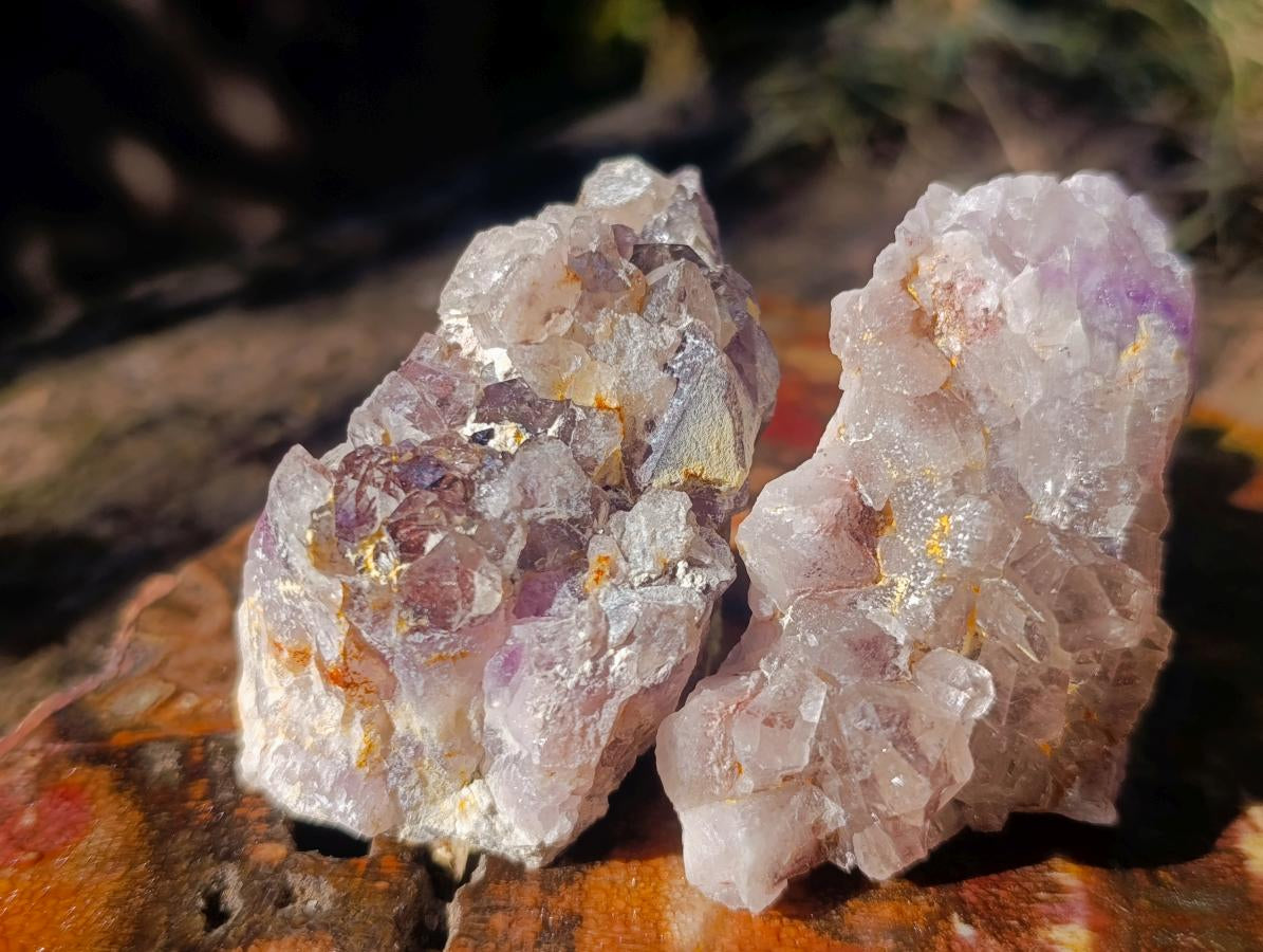 Natural Rare Amethyst Asylum Quartz Clusters x 35 From Luena, Congo - Toprock Gemstones and Minerals 