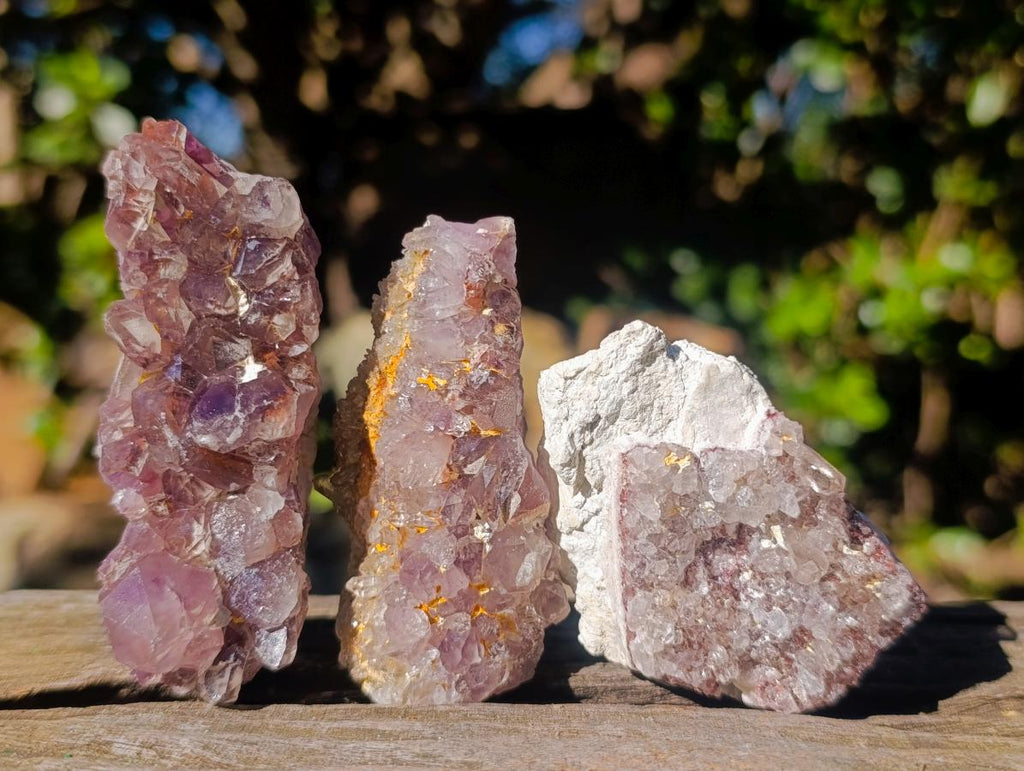 Natural Rare Amethyst Asylum Quartz Clusters x 35 From Luena, Congo - Toprock Gemstones and Minerals 