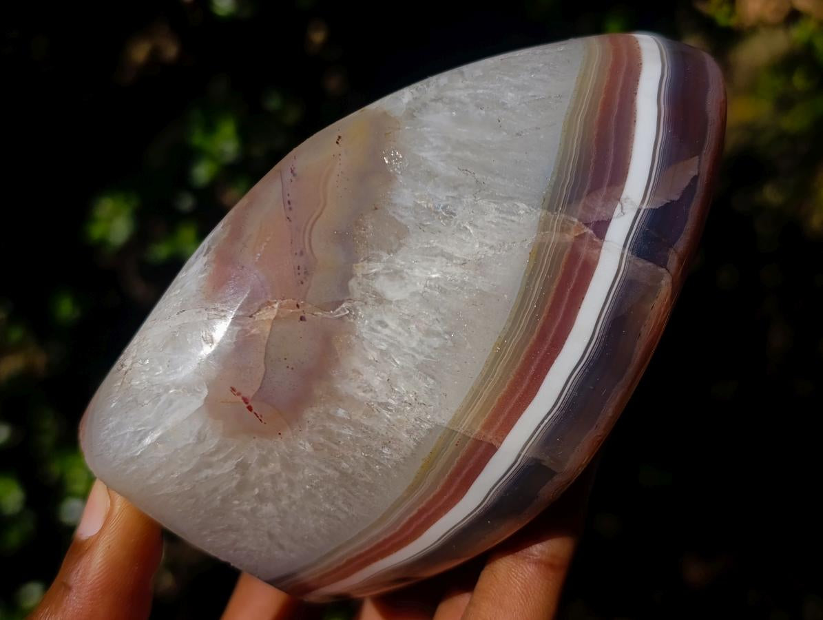 Polished One Side Red Shashe River Agate Nodules x 6 From Shashe River, Zimbabwe - Toprock Gemstones and Minerals 