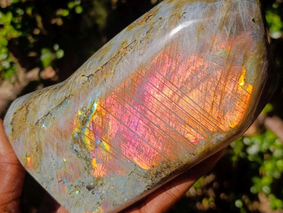 Polished Large Labradorite Standing Display Piece x 1 From Madagascar - Toprock Gemstones and Minerals 
