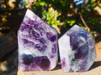 Polished Watermelon Fluorite Crystal Points x 3 From Uis, Namibia - Toprock Gemstones and Minerals 