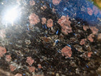 Polished Large "Water Sapphire" Standing Display Piece with Sillimanite x 1 From Ambatofinandrahana, Madagascar - Toprock Gemstones and Minerals 