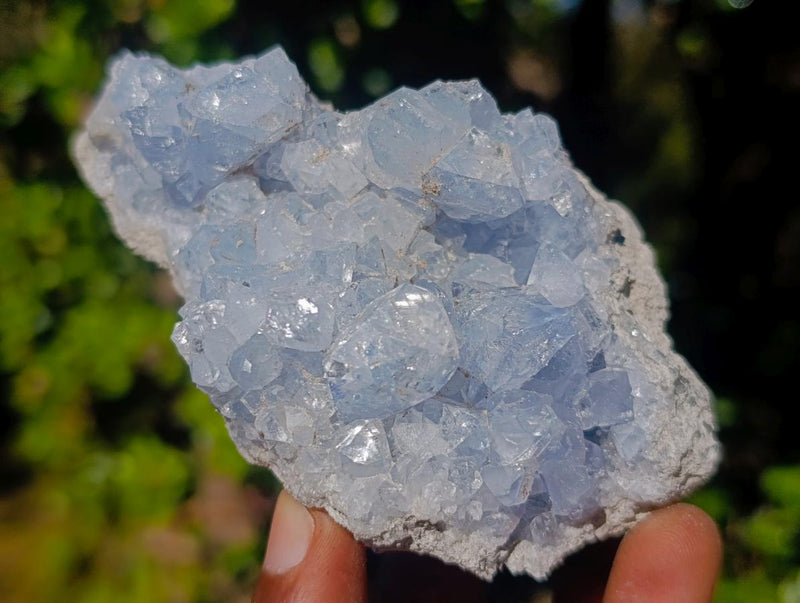 Natural Blue Celestite Specimens x 3 From Sakoany, Madagascar - Toprock Gemstones and Minerals 