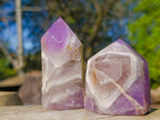 Polished Chevron Amethyst Display Crystals x 6 From Madagascar - Toprock Gemstones and Minerals 