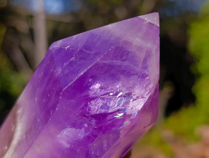 Polished Chevron Amethyst Display Crystals x 6 From Madagascar - Toprock Gemstones and Minerals 