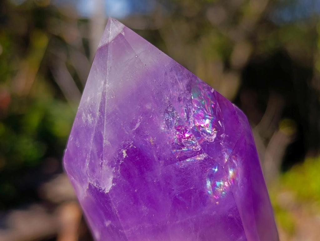 Polished Chevron Amethyst Display Crystals x 6 From Madagascar - Toprock Gemstones and Minerals 