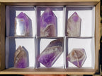 Polished Chevron Amethyst Display Crystals x 6 From Madagascar - Toprock Gemstones and Minerals 