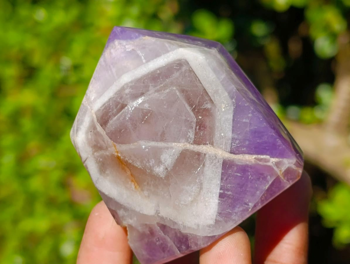 Polished Chevron Amethyst Display Crystals x 6 From Madagascar - Toprock Gemstones and Minerals 