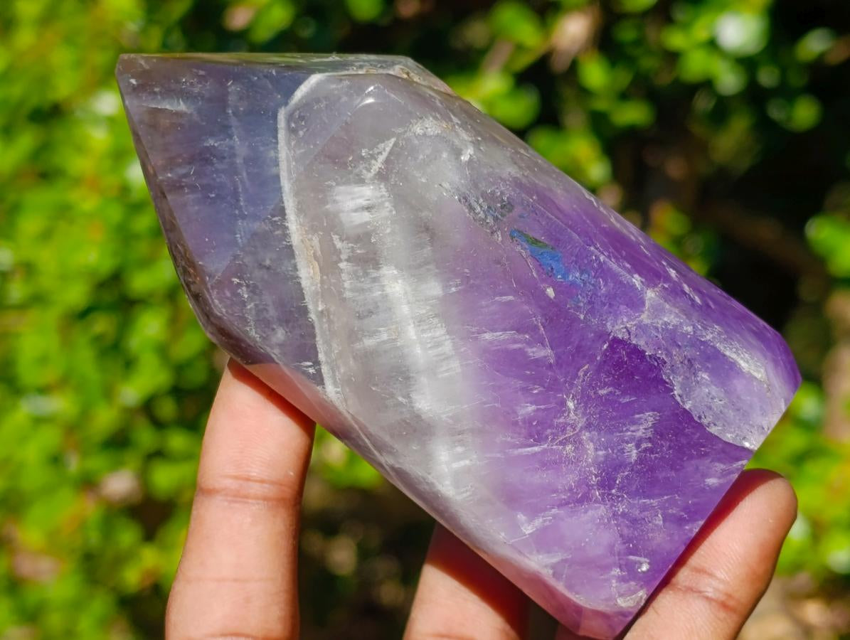 Polished Chevron Amethyst Display Crystals x 6 From Madagascar - Toprock Gemstones and Minerals 