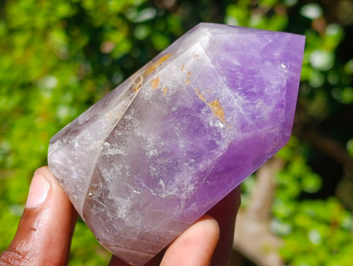 Polished Chevron Amethyst Display Crystals x 6 From Madagascar - Toprock Gemstones and Minerals 