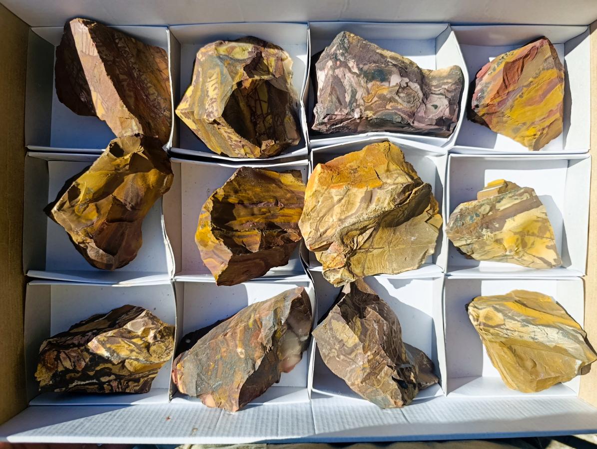 Natural Nguni Jasper Cobbed Specimens x 12 From Northern Cape, South Africa - Toprock Gemstones and Minerals 