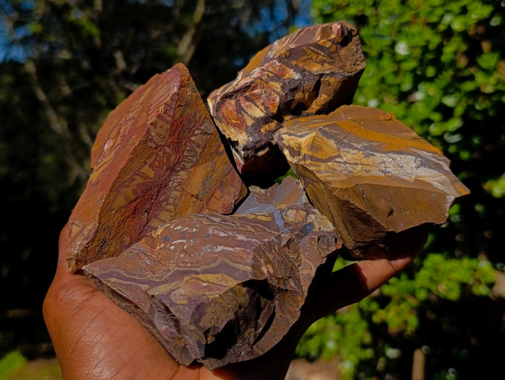 Natural Nguni Jasper Cobbed Specimens x 12 From Northern Cape, South Africa - Toprock Gemstones and Minerals 