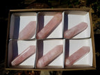 Polished Double Terminated Gemmy Rose Quartz Crystals x 6 From Madagascar - Toprock Gemstones and Minerals 