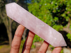 Polished Double Terminated Gemmy Rose Quartz Crystals x 6 From Madagascar - Toprock Gemstones and Minerals 