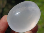 Polished Girasol Pearl Quartz Palm Stones x 24 From Ambatondrazaka, Madagascar - Toprock Gemstones and Minerals 
