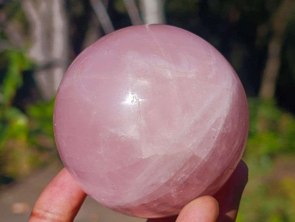 Polished Gemmy Star Rose Quartz Spheres x 4 From Madagascar - Toprock Gemstones and Minerals 