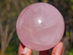 Polished Gemmy Star Rose Quartz Spheres x 4 From Madagascar - Toprock Gemstones and Minerals 