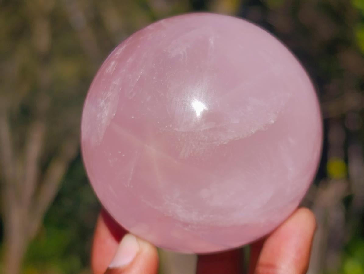 Polished Gemmy Star Rose Quartz Spheres x 4 From Madagascar - Toprock Gemstones and Minerals 