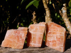Natural Rhombohedral Sunset Orange Calcite Specimens x 24 From Spitzkop, Namibia - Toprock Gemstones and Minerals 