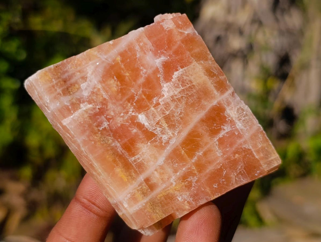 Natural Rhombohedral Sunset Orange Calcite Specimens x 24 From Spitzkop, Namibia - Toprock Gemstones and Minerals 