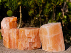 Natural Rhombohedral Sunset Orange Calcite Specimens x 24 From Spitzkop, Namibia - Toprock Gemstones and Minerals 