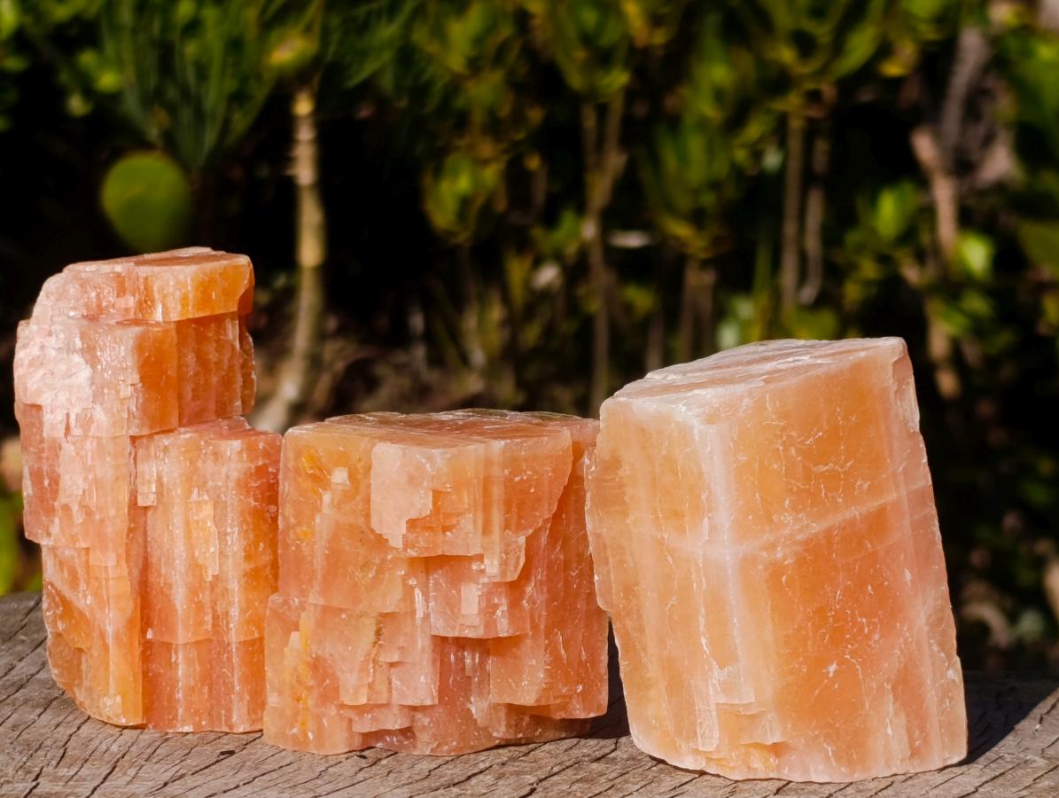 Natural Rhombohedral Sunset Orange Calcite Specimens x 24 From Spitzkop, Namibia - Toprock Gemstones and Minerals 