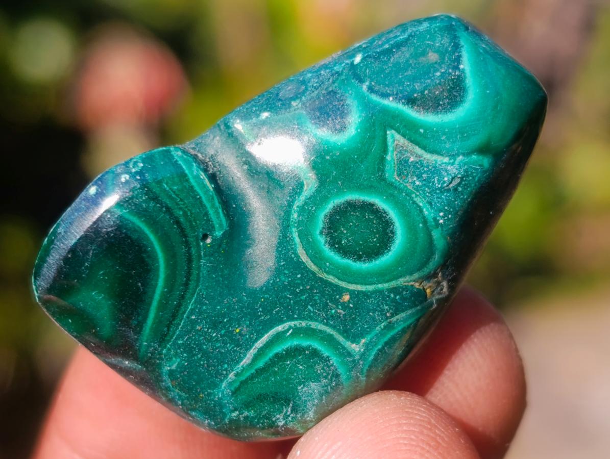 Polished Flower Banded Malachite Free Forms x 70 From Congo - Toprock Gemstones and Minerals 