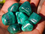 Polished Flower Banded Malachite Free Forms x 70 From Congo - Toprock Gemstones and Minerals 
