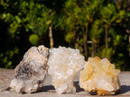 Natural Golden Limonite Quartz Clusters x 36 From Solwezi, Zambia - Toprock Gemstones and Minerals 