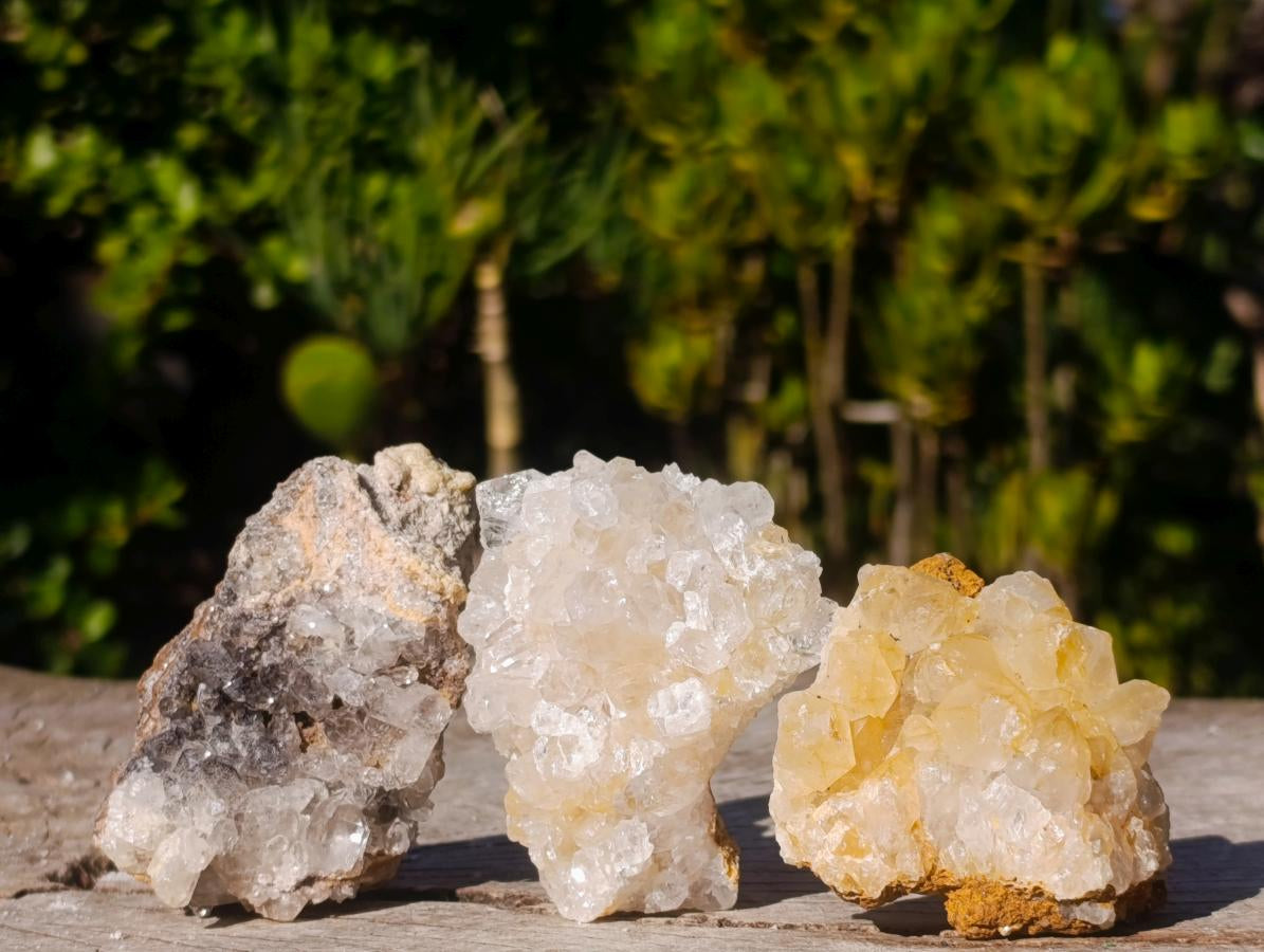 Natural Golden Limonite Quartz Clusters x 36 From Solwezi, Zambia - Toprock Gemstones and Minerals 