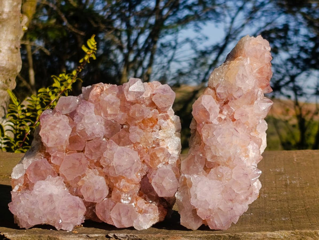 Natural Spirit Amethyst Clusters x 2 From Boekenhouthoek, South Africa - Toprock Gemstones and Minerals 