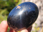 Polished Black Tourmaline Galets x 12 From Madagascar - Toprock Gemstones and Minerals 