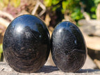 Polished Black Tourmaline Galets x 12 From Madagascar - Toprock Gemstones and Minerals 