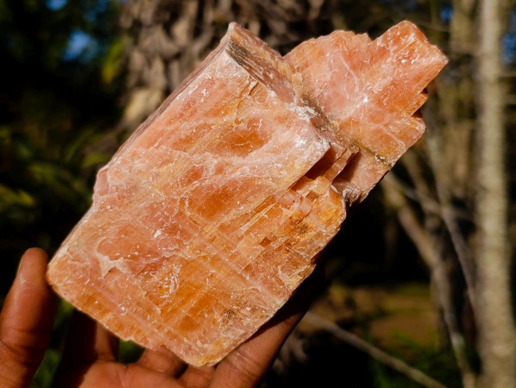Natural Rhombohedral Sunset Orange Calcite Specimens x 6 From Spitzkop, Namibia